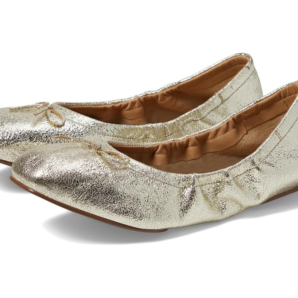 NWOT Seychelles Breathless Metallic Ballet Flats in Gold - Size 8